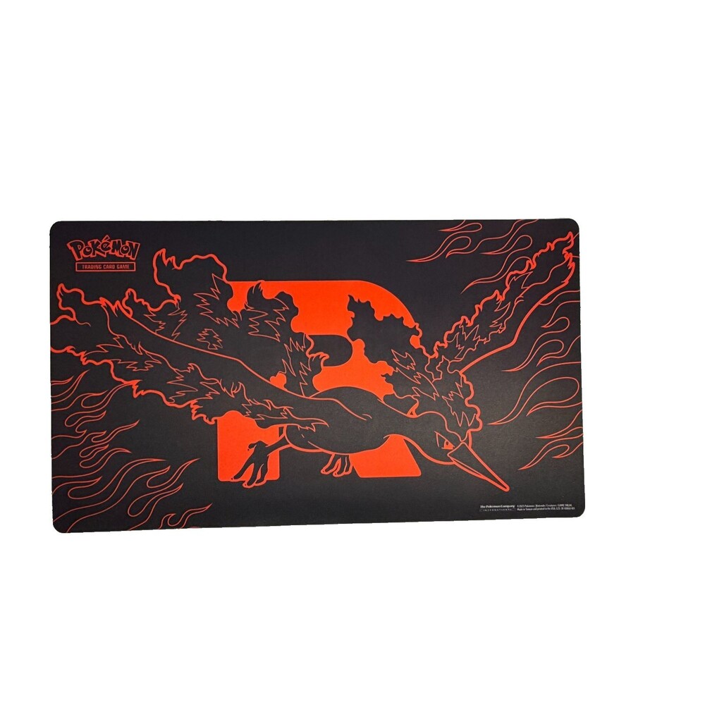 Pokémon Moltres Team Rocket Trading Card Game Standard Playmat Black Red/ NEW